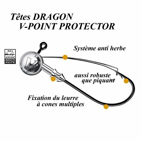 TÊTES PLOMBEES DRAGON V-POINT PROTECTOR / Mer