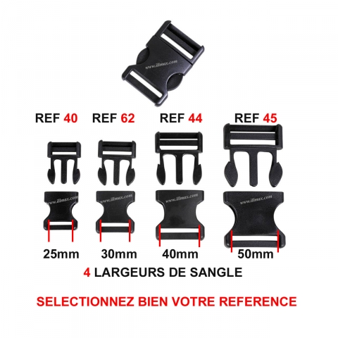 BOUCLES ATTACHE RAPIDE 2 JEUX MALE ET FEMELLE / Accessoires divers