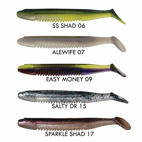 5 LEURRES SOUPLES CANE THUMPER 5 couleurs 12CM / Shads/Swimbaits