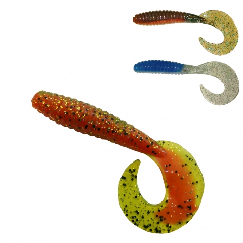 TWIST VIRGULE FAT GRUB 7,5cm BIG BITE BAITS 10PCS / Virgules/Grubs