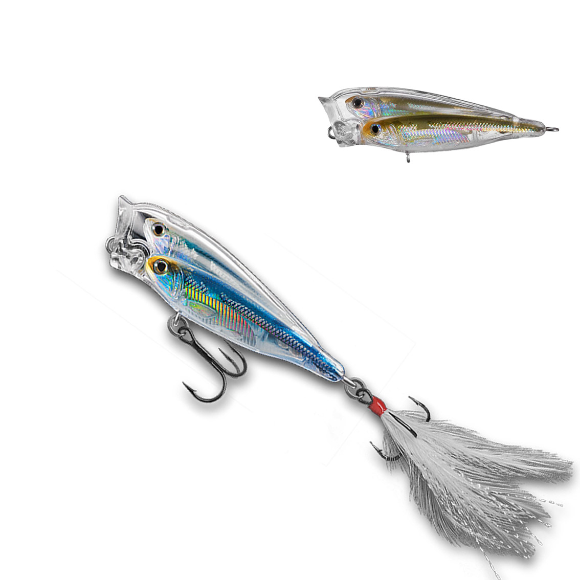 LEURRE BAIT BALL GLASS MINNOW POPPER 7,5CM 14G LIVE TARGET - Peche