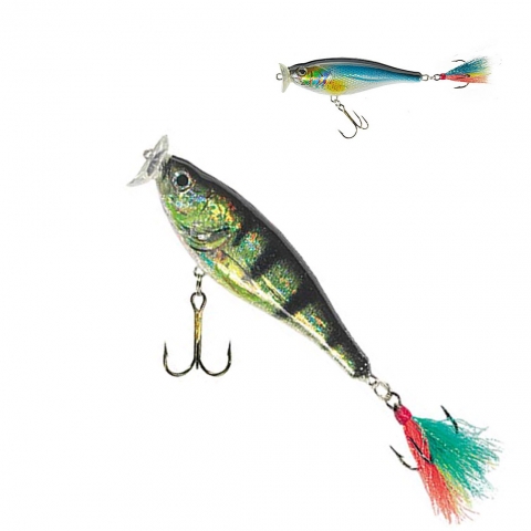 LEURRE POISSON NAGEUR POPPER PLUSK 10cm 21g JAXON / Eau Douce