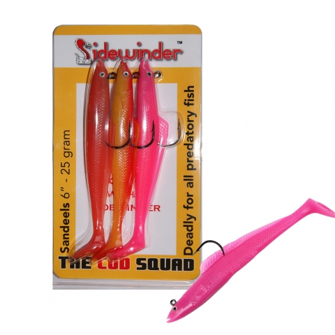 PACK COD SQUAD 3 LEURRES MONTES 3 COULEURS  15cm / Mer