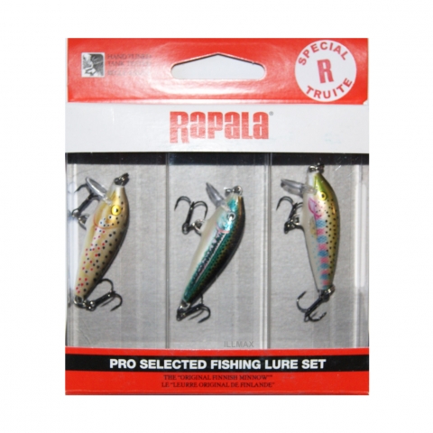 KIT TRUITE 3 LEURRES 3CM RAPALA / Poissons nageurs