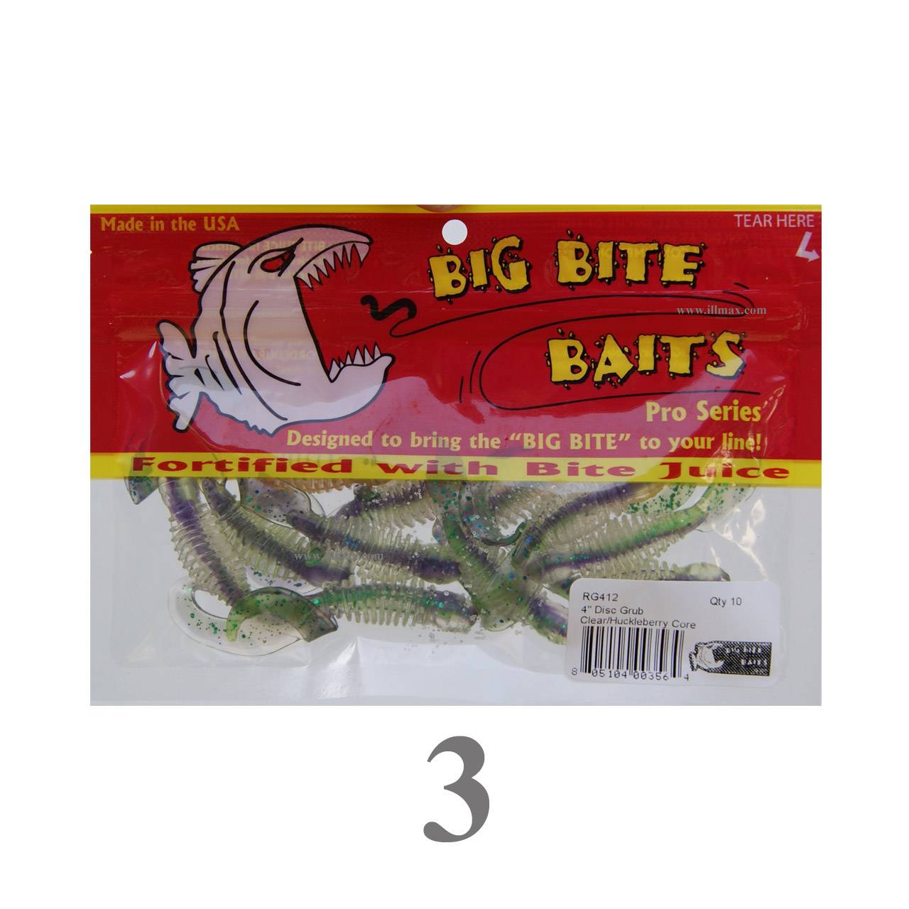 BIG BITE BAITS - DISC GRUB BIG BITE BAITS Leurres souples BIG BITE ...