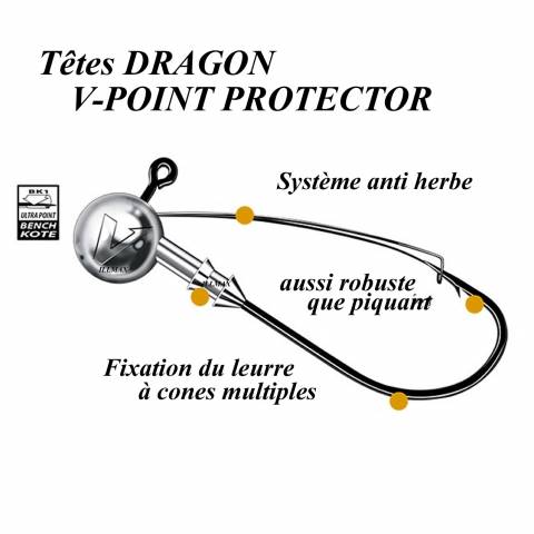 TÊTES PLOMBEES DRAGON V-POINT PROTECTOR / Eau Douce