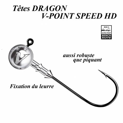 TÊTES PLOMBEES DRAGON V-POINT SPEED HD / Eau Douce