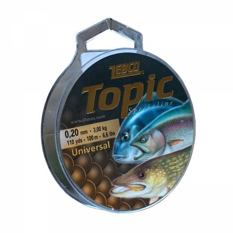 NYLON CRISTAL UNIVERSAL TOPIC ZEBCO -  100m / Fils de pêche