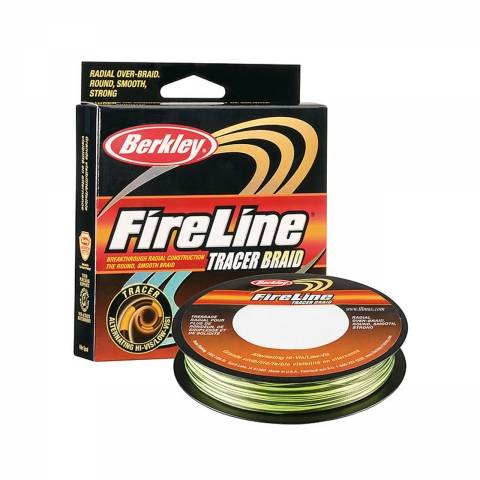 TRESSE FIRELINE TRACER BERKLEY JAUNE/NOIR / Fils de pêche