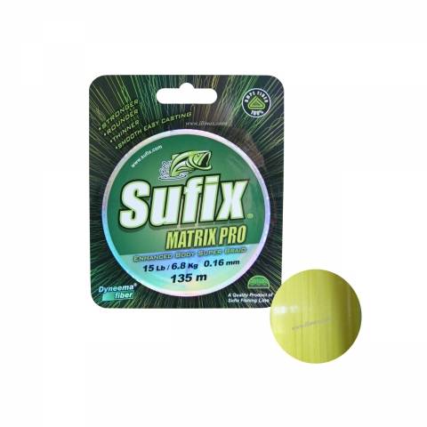 TRESSE MATRIX PRO SUFIX CHARTREUSE 135m / Fils de pêche